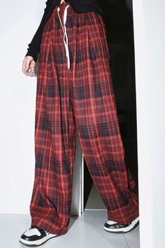 red plaid pants boogzel clothing, plaid pants grunge style Baggy Plaid Wide Leg Pants, Plaid Baggy Wide Leg Bottoms, Baggy Plaid Wide Leg Bottoms, Casual Plaid Wide-leg Pants, Casual Wide-leg Plaid Pants, Plaid Wide-leg Pants With Pockets, Casual Plaid Wide-leg Bottoms, Wide-leg Plaid Bottoms With Pockets, Plaid Wide-leg Pants For Fall