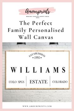 the perfect family personalized wall canvas for your home