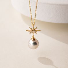 18K solid yellow gold Akoya saltwater cultured pearl Size: 8.5-9.0mm Weight of diamonds: 21 diamonds, around 0.054 carat in total Chain length: 45cm (adjustable) Total weight: around 2.86g Handpicked of every pearl, only top 1% of pearls are selected Handcrafted Sold as a pairLifetime warranty Gold Akoya Pearl Necklace With Diamond Accents, Delicate Yellow Gold Akoya Pearl Jewelry, Drop Shaped Akoya Pearl Yellow Gold Jewelry, Yellow Gold Akoya Pearl Pendant Necklace, Yellow Gold Akoya Pearl Earrings With Pearl Pendant, Akoya Pearl Pendant With Gemstone, Diamond Star Necklace, Akoya Pearl Necklace, 18k Gold Necklace