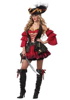 Adult Sexy Spanish Pirate Costume | Women's Pirate Costumes Spanish Pirate, Popular Halloween Costumes, Pirate Dress, Pirate Cosplay, Female Pirate Costume, Pirate Wench Costume, Pirate Halloween Costumes, California Costumes, Plus Size Halloween Costume