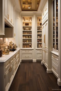 Interior Design Trends 2024 - butler pantry in cream cabinetry with dark brown floors Boucle Furniture, 2024 Interior Design Trends, 2024 Interior Design, Dream Kitchens Design, Kitchen Pantry Design, Trends For 2024, Elegant Kitchens