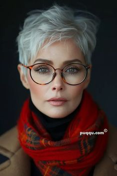 Stunning Pixie Haircuts to Rock Your Gray Hair - Puqqu Grey Pixie Haircut Short Gray Hair, Pixie Haircut Grey, Butterfly Haircut Gray Hair, "bixie" Haircut Grey, Silver Grey Pixies, Haircut Short Hair, Pixie Haircut Short, Feminine Short Hair