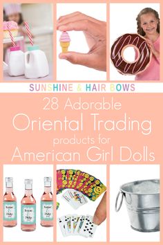 an advertisement for sun shine and hair bows with pictures of items in the foreground