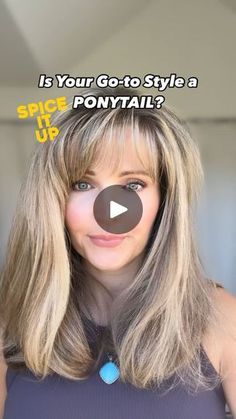 Ponytail Length Haircut, Bangs For Ponytails, Fringe Ponytail Hairstyles, Layered Hair Ponytail, Ashy Blonde Hair, Melissa Miller, Perfect Ponytail, Double Ponytail, Elegant Ponytail