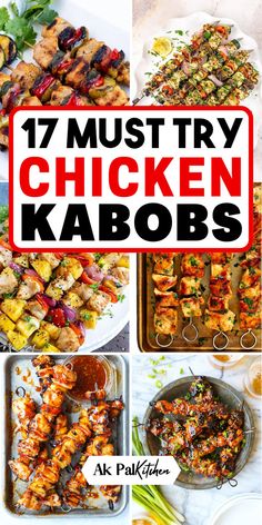 Feast your eyes on these easy grilled Chicken Kabobs, perfect for any BBQ or family dinner. Explore a variety of flavors from Mediterranean Chicken Kabobs to sweet and tangy Hawaiian Chicken Kabobs. Dive into our easy chicken kabob recipes and homemade marinades like Teriyaki and Balsamic. Try our Keto Chicken Kabobs or opt for Chicken and Vegetable Kabobs for a nutritious twist. Perfect for summer meal prep or a quick oven dinner. Must try these summer dinner recipes today. Keto Chicken Kabobs, Best Chicken Kabobs, Easy Chicken Kabobs, Mediterranean Chicken Kabobs, Homemade Marinades, Kabob Marinade Recipes, Summer Meal Prep