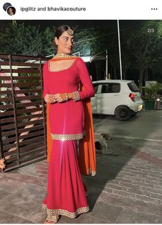 Grara Suit Look, Garara With Kurti, Short Kurti Suit Designs, Plain Sharara Suit Designs, Grara Dress Indian Weddings, Pink Suits Women Indian, Sarara Design Latest, Suite Design For Women, Outfit From Scratch Indian