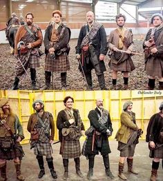 the men are dressed up in their kilts