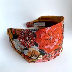 Cute floral Headbands for women headband pink & rust orange Women's Fabric Headband . Gift for her . Headbands for women . Adult headband woman . Pink  & orange flower head bandThis fabric headband for women is just so cute with its sweet floral print!  • super cute 100% cotton fabric by Art Gallery with happy retro flower accents in rust orange pink & white • 3.25” wide • fabric is attached to a 1” base that ends behind the ears. • structured no slip design. • great for short pixie Adjustable Bandeau Headband For Spring, Adjustable Flower Headband For Summer, Multicolor Headband For Summer Gift, Multicolor Headband As Summer Gift, Multicolor Summer Headband As Gift, Multicolor Summer Headband, Perfect As A Gift, Red Spring Headband, Multicolor Summer Headband Gift, Adjustable Flower Hair Accessories For Summer