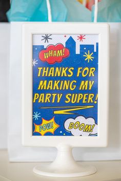 a birthday card with the words thanks for making my party super