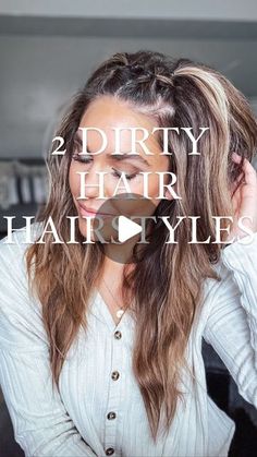 35K views · 1K likes | Brooke Roundy Hair Tips Makeup Tips on Instagram: "2 hairstyles that are great for dirty hair! Share with a fellow dirty hair warrior 😂  #dirtyhairstyle #summerhairstyle #easyhairstyle #fasthairstyle #cutehairstyle #hairstyleonthego #messyhairdontcare" Easy Mom Hairstyles, Fast Braids, 2 Hairstyles, Night Out Hairstyles, Summer Hairstyles Curly, Fine Hair Tips, Hair Stules, Braided Hairstyles For Black Hair, Two Braid Hairstyles