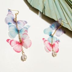 #208 Multi Butterfly Drop Earrings With Faux Pearl New (Boutique Packaging) ***Let Me Know If You Like To Bundle With Another Listing! ***I Always Accept Reasonable Offers Cute Earrings Cute Jewelry Dainty Jewelry Summer Vacation Cute Outfits Trendy Jewelry Formal Jewelry Wedding Earrings Lovers Gift Holiday Gift Gift For Her Tags : Anthro Anthropologie Free People We The Free Zara Zara Jewelry Lili Pulitzer Kendra Scott 8 Other Reasons Dolls Kill Lili Clasps For Love And Lemons Ettika Shashi Na Jewelry Formal, Anthropologie Earrings, Anthropologie Jewelry Earrings, Aqua Stone, Butterfly Earrings Gold, Formal Jewelry, Zara Jewelry, Jewelry Summer, Vintage Style Earrings