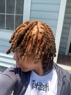 Ginger Dreads Men, Dread Retwist, Locs Color Ideas, Ginger Dreads, Dreads Men, Ginger Locs, Loc Retwist