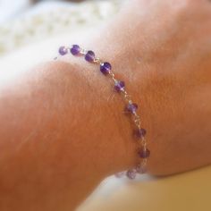 NEW Real Amethyst Bracelet Sterling Silver Shaded by livjewellery Purple Gemstone Jewelry, Ombre Purple, February Birthstone Jewelry, Silver Ombre, Amethyst Bracelet, Bracelet Sterling Silver, February Birthstone, February Birth Stone, Bracelet For Women