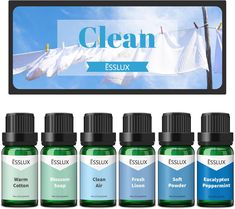 Fragrance Oil,  Clean Set of Scented Oils, Essential Oils for Diffuser for Home, Premium Soap & Candle Making Scents, Aromatherapy Oils Gift Set - Clean Air, Fresh Linen, Warm Cotton and More Candle Making Scents, Oils For Diffuser, Essential Oil Gift Set, Oils Essential, Carpet Freshener, Floral Essential Oils, Air Fresh, Essential Oils Gifts, Essential Oil Set