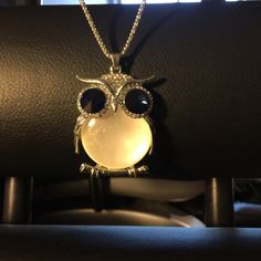 Silver Necklace With Blue Sapphire Eyes And Swarovski Crystals Silver Necklace With Blue, Sapphire Eyes, Owl Collection, Owl Jewelry, Boutique Jewelry, Cute Jewelry, Blue And Silver, Blue Sapphire, Womens Jewelry Necklace