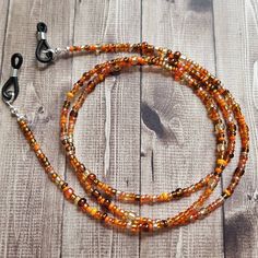 Beaded Glasses Chain - Brown Orange - Spectacle Cord - Holder - Sunglasses strap by TillyLovesBoo on Etsy Sunglasses Beaded Chain, Beaded Sunglasses Chain, Sunglasses Chains, Beaded Glasses Chain, Beaded Glasses, Beaded Sunglasses, Brown Glasses, Glasses Chains