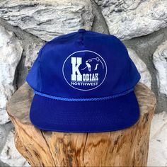 Kodiak Northwest Snapback Hat. Here Is A Hat From The Toughest Snow Machine Company Around. Need To Plow An Airport Or A Mountain Pass? These Guys Make The Equipment To Handle It. The Hat Is In Excellent, Unworn Condition Ready For Your Next Snow Adventure. Blue Trucker Hat For Camping, Casual Blue Hat For Hiking, Blue Snapback Hat For Hiking, Blue Curved Brim Hat For Hiking, Snow Adventure, Snow Machine, Mountain Pass, Snowmobile, Snapback Hat