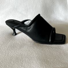 Brand New Never Worn In Perfect Condition. The Candice Is An Open Toe, Open Heel Sandal With A Cute Tapered 2” Heel. Leather With Manmade Upper Lining And Sole. I Have Two Sizes A 7 And A 7.5. Black Closed Toe Kitten Heels For Summer, Summer Black Kitten Heels With Closed Toe, Black Square Toe Kitten Heels For Spring, Black Open Heel Kitten Heels For Summer, Spring Black Kitten Heels With Branded Heel Counter, Black Open Heel Kitten Heels, Black Kitten Heels With Single Toe Strap For Spring, Black Single Toe Strap Kitten Heels For Spring, Black Kitten Heels With Heel Strap For Summer