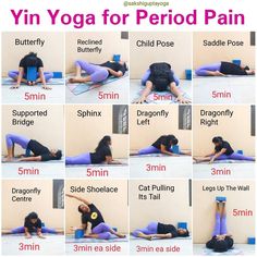 Yoga For Period, Period Cramps Relief, Period Workout, Beginner Poses, Yin Yoga Sequence, Yoga Ashtanga, Cramps Relief