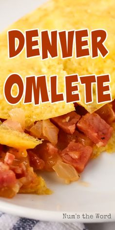 an omelet with bacon and cheese on it