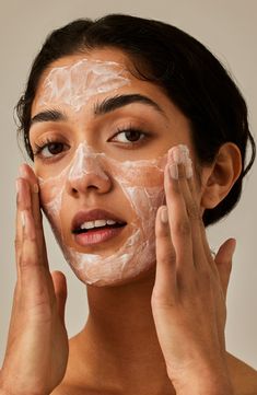 What it is: A powerful AHA mask that deeply exfoliates, clears and refines pores, and reinvigorates skin's collagen production.Who it's for: All skin types.What it does: 15% glycolic acid, 5% lactic acid and ferulic acid resurface skin to help stimulate skin's renewal, clean skin buildable and smooth and even tone. Hyaluronic and shea butter nourish skin to deliver a bright, glowing complexion. How to use: Apply once a week to a clean face, neck and décolletage. Leave on the skin for a maximum o Collagen Benefits, Skin Care Face Mask, Skin Collagen, Scalp Scrub, Mascara Facial, Glowing Complexion, Clean Face, Without Makeup, Facial Masks