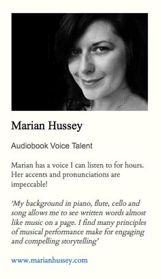 an article about the author's voice in her book, marion hussey