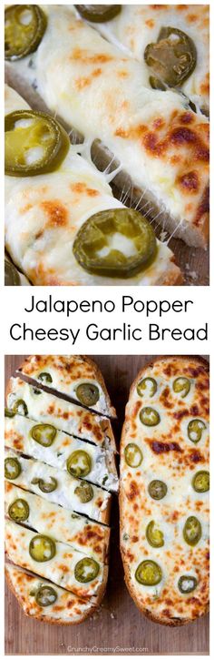 jalapeno popper cheesy garlic bread is an easy and delicious appetizer