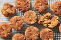 freshly baked muffins on a cooling rack ready to be eaten for breakfast or dessert