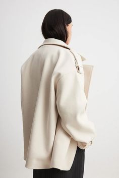 Short Coat Offwhite | NA-KD Lapel Design, Mantel Beige, White Coat, Future Fashion, Short Coat, Na Kd, Women Empowerment, Double Breasted, Trench Coat