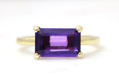 This ring features a stunning Amethyst gemstone set in a delicate prong setting ring. ✑ Add a perfect engraving HERE - https://www.etsy.com/listing/562403746 ☛ Ring size - select your size in the drop down menu => Gemstone Type - Amethyst => Gemstone Size - 7x11mm => Gemstone Cut - Rectangle => Metal Type (Photos) - 14k Gold Filled - You can choose other types of metal from the drop down menu ► Nickel Free ✔ ► Tarnish Resistant ✔ ► One Year Warranty ✔ ► 30 days return policy ✔ ► High Yellow Gold Amethyst Ring With Rectangular Shape, Elegant 14k Gold Rectangular Amethyst Ring, Rectangular Amethyst Rings In Yellow Gold, Classic Yellow Gold Rectangular Amethyst Ring, Gold Rectangular Amethyst Ring, Rectangular Amethyst Ring In 14k Gold, Elegant Rectangular Amethyst Ring In Yellow Gold, Rectangular Amethyst Ring In Yellow Gold, Gold Amethyst Ring With Rectangular Shape