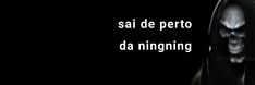 a black and white photo with the words saying,'sei de perto da ninning '