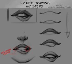 how to draw the lips in different ways