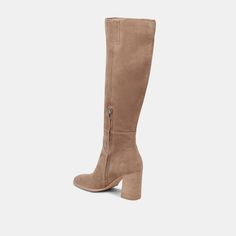 FYNN Boots Truffle Suede | Knee-High Truffle Suede Boots – Dolce Vita Wide Calf Suede Mid-calf Boots For Fall, Casual Suede Heeled Boots For Winter, Casual Heeled Boots With Medium Width For Winter, Casual Mid-calf Boots For Winter Workwear, Trendy Suede Heeled Boots For Fall, Casual Wide Calf Mid-calf Boots For Fall, Fall Wide Calf Knee-high Boots, Trendy Wide Calf Boots For Fall, Trendy Fall Knee-high Boots Medium Width