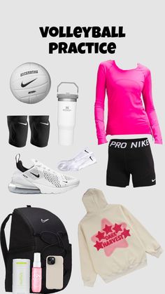 #volleyball #lululemon #fyp #preppy #nike #vball Volleyball Essentials List, Volleyball Aesthetic Preppy, Volleyball Fits Preppy, Volleyball Needs Products, Volleyball Clothing And Equipment, Volleyball Fits, Volleyball Practice, Preppy Things, Workout Outfits