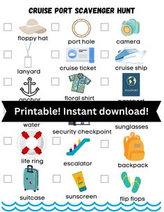 the printable travel checklist for kids