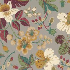 Floral Large-Scale Wallpaper in Teal/Orange/Raspberry Floral Design Wallpaper, Large Scale Wallpaper, Large Scale Floral, Photo Mural, How To Hang Wallpaper, Drops Patterns, Floral Interior, Pip Studio, Burke Decor