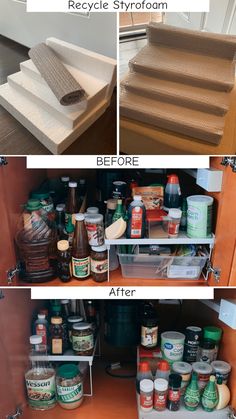 the steps are organized and ready to be used in this kitchen cabinet makeover project