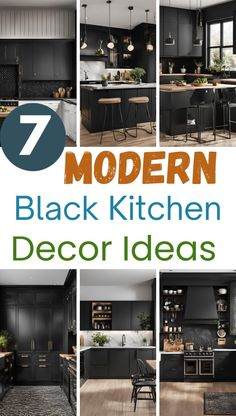 the 7 modern black kitchen decor ideas