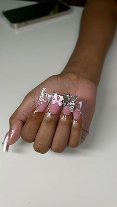 #nails 21st Birthday Nails Sagittarius, Acrylic Nail Designs Sagittarius, Pink Sagittarius Birthday Nails, Zodiac Nail Art Sagittarius, Sagittarius Nails, Sagittarius Press On Nails, Acrylic Nails Coffin Short