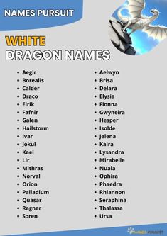 the names of white dragon names