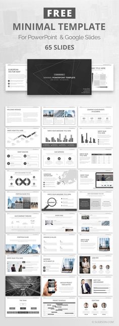 Minimal PowerPoint template download Minimal Powerpoint Template, Minimal Template, Diagram Chart, Project Planning