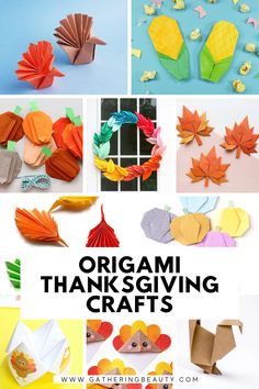 origami thanksgiving crafts for kids to make