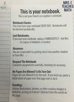 a note book with instructions on how to use it and what to put in the notebook