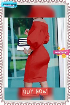 Puff Sleeve Off Shoulder Bodycon Dress Women Solid Red Yellow Slim Fit Party Dress Summer Women Clohes Elegant Vestidos Red Off-shoulder Bodycon Dress For Cocktail, Red Off-shoulder Cocktail Bodycon Dress, Red Mini Dress For Banquet Party, Red Bodycon Dress For Formal Parties, Red Off-shoulder Mini Dress For Party Season, Red Puff Sleeve Party Dress, Off Shoulder Bodycon Dress, Party Dress Summer, Fitted Party Dress