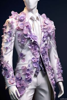 Ruffle Shirts, Drag Inspiration, Formal Ideas, Fashion Casual Outfits, Fancy Suit, A Fashion Designer, Business Suits, Queer Fashion, Fashion Diva