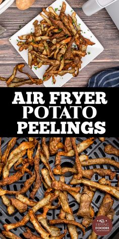 air fryer potato pellets with text overlay