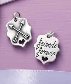 #FriendsForever Charm #JamesAvery Inspirational Silver Jewelry For Friendship, Silver Inspirational Jewelry For Friendship, Silver Charms For Friendship On Valentine's Day, Sterling Silver Charms Jewelry For Promise, Engraved Sterling Silver Symbolic Charms, Sterling Silver Jewelry For Friendship, Engraved Silver Jewelry For Friendship, Symbolic Sterling Silver Charms As Gift, Valentine's Day Engraved Sterling Silver Charms