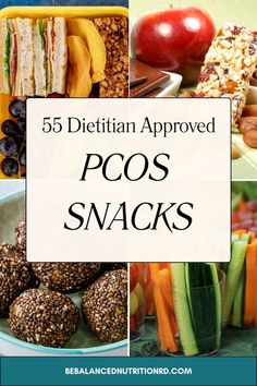 Confused about what to eat for PCOS? Check of these 55 Dietitian Approved PCOS snacks. This PCOS snack list will help balance blood sugars and provide energy throughout the day. Reactive Hypoglycemic Snacks, Snack List, Sugar Free Snacks, Snacks List, Free Snacks