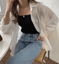 Adrette Outfits, Korean Casual Outfits, Korean Girl Fashion, Causual Outfits, Indie Outfits, 가을 패션, Looks Style, Korean Outfits