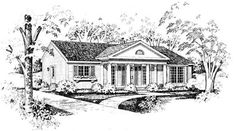 a black and white drawing of a house